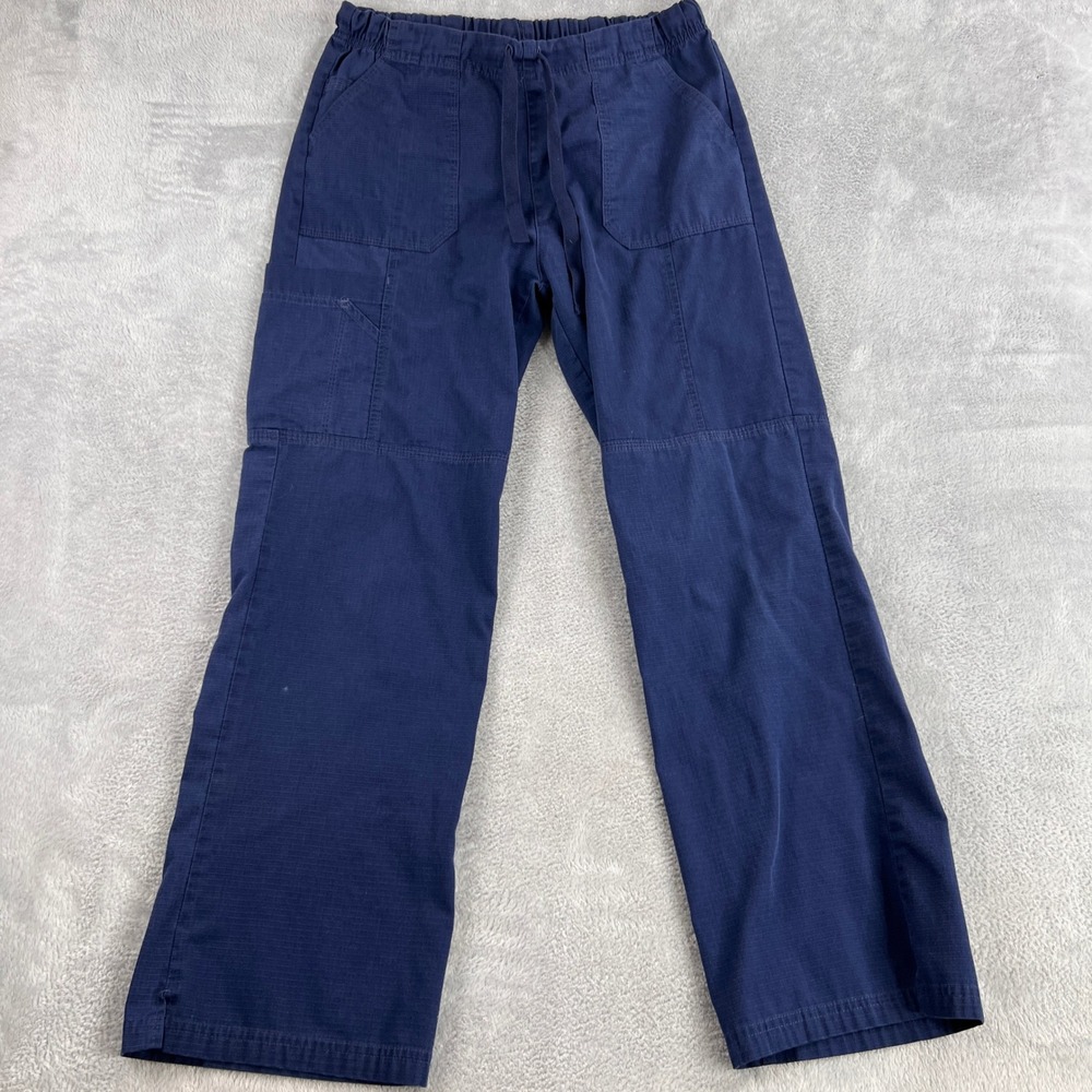 Carhartt Ripstop Cargo Scrub Pants M Navy Blue Women Workwear Utility Pocket